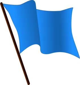 Azul bandeira acenando Vector